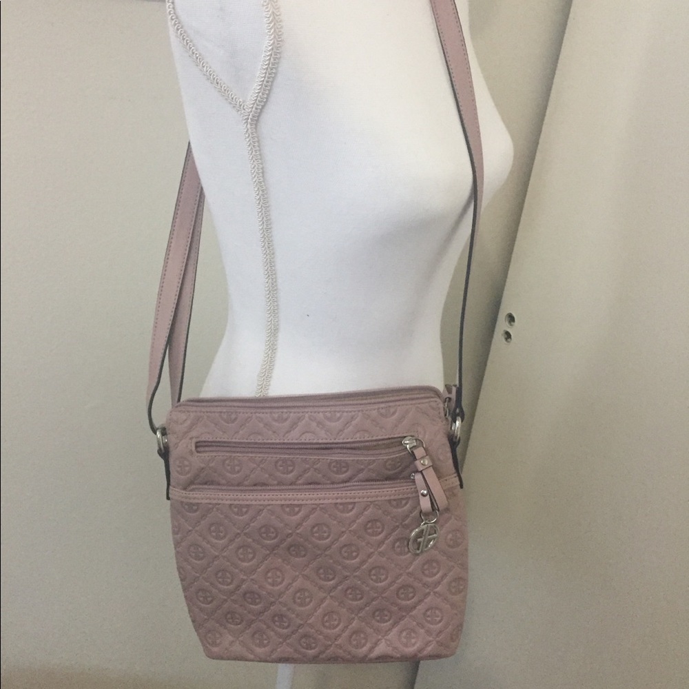 Giani Bernini Pink Cross Body Genuine Leather -New